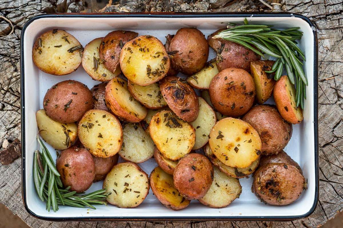Grilled Potatoes In Foil. 