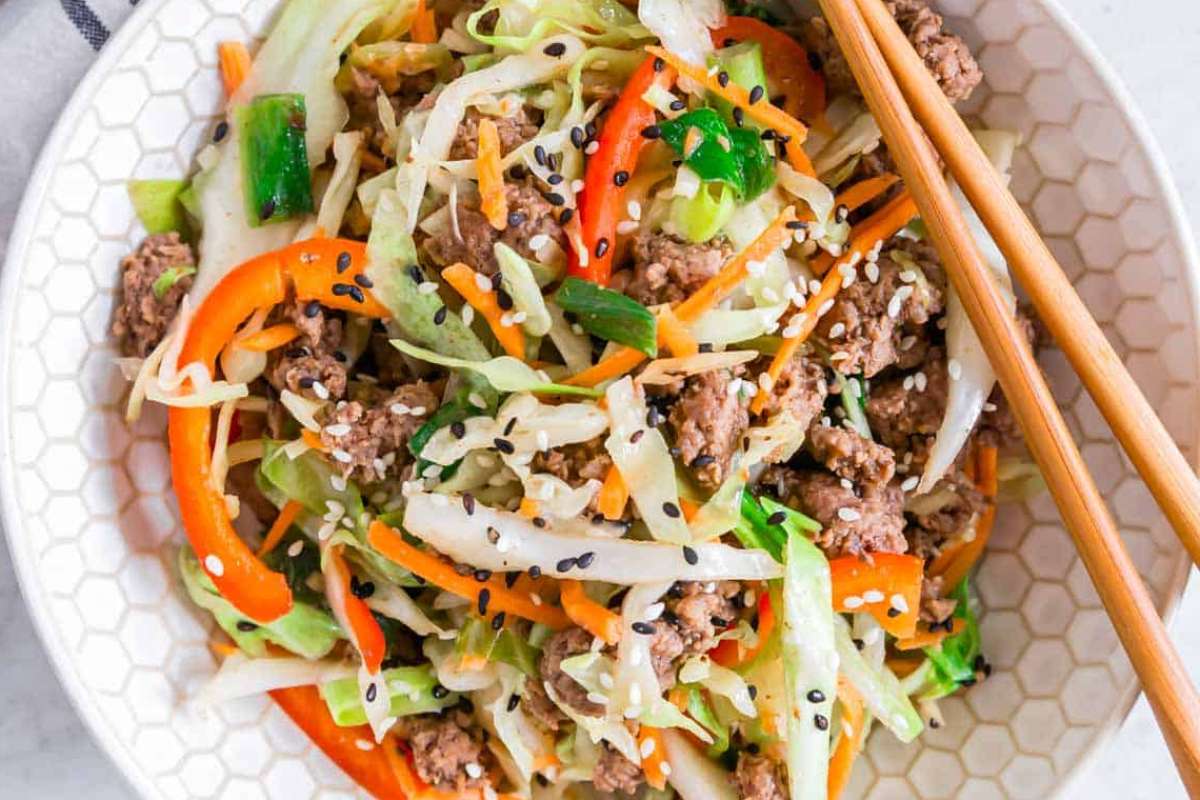 Ground Beef And Cabbage Skillet. 