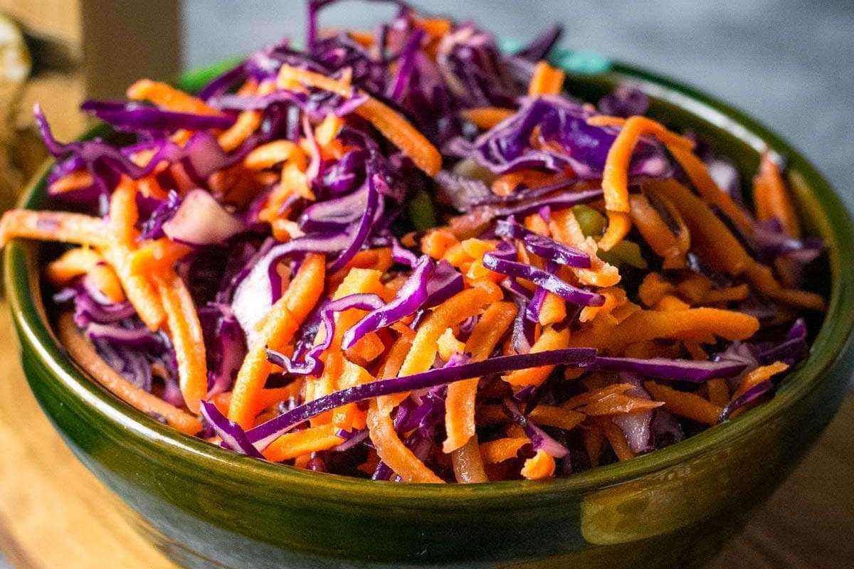 Homemade Red Cabbage Slaw