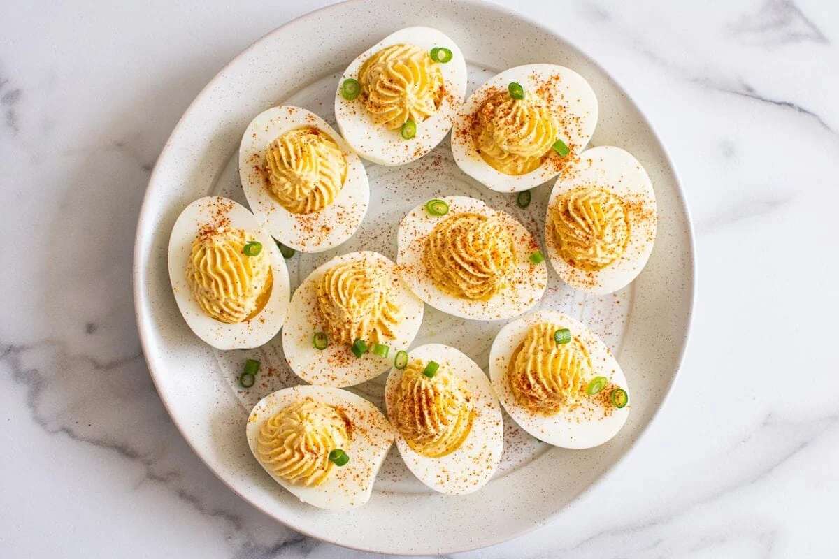 Healthy Deviled Eggs. 