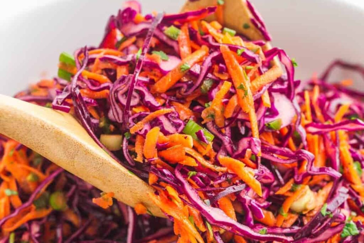 Healthy Red Cabbage Slaw Recipe.