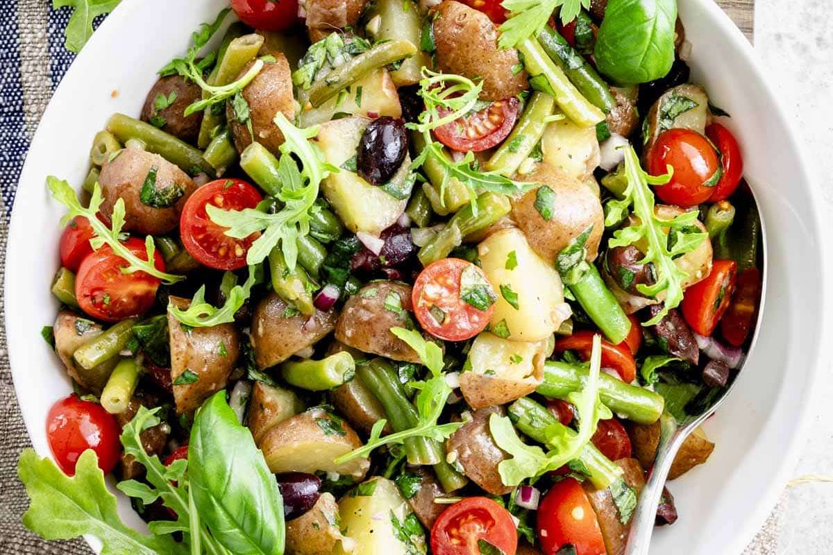 Italian Potato Salad With Green Beans. 