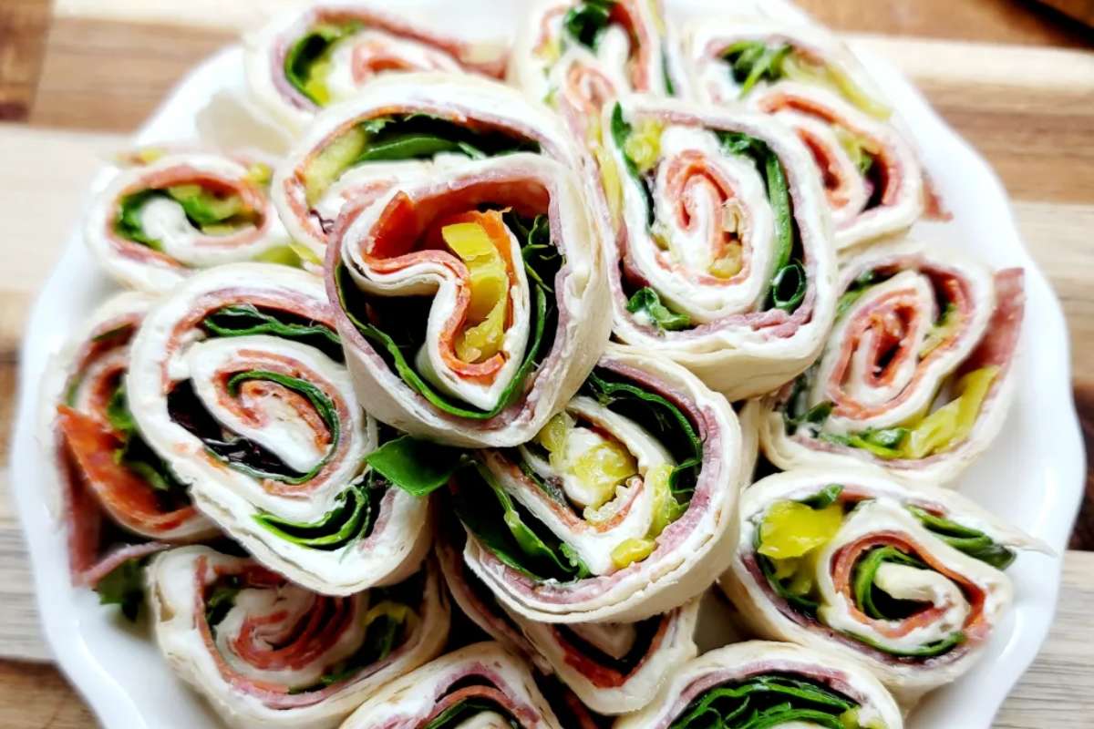 Italian Sub Pinwheels. 