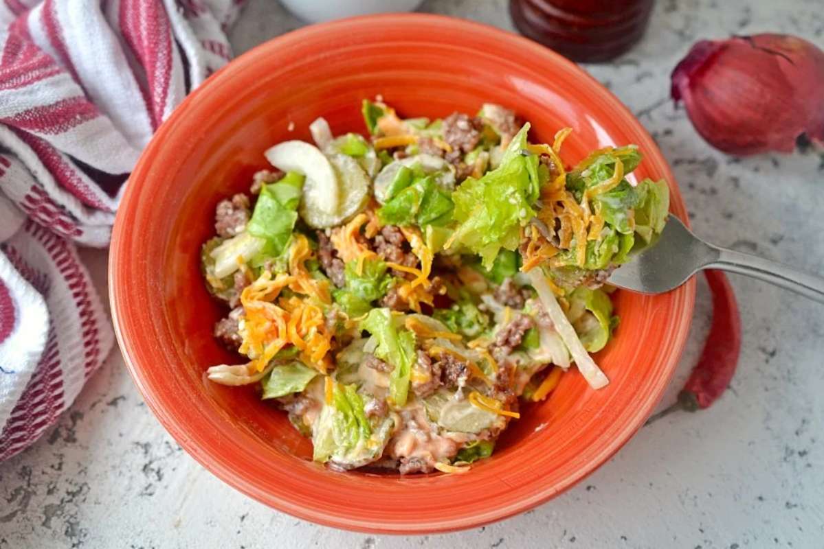 Keto Big Mac Salad. 