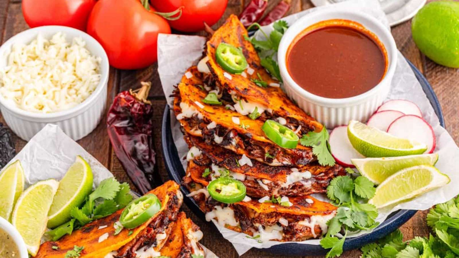 Authentic Quesabirria Tacos recipe by Kim Schob.