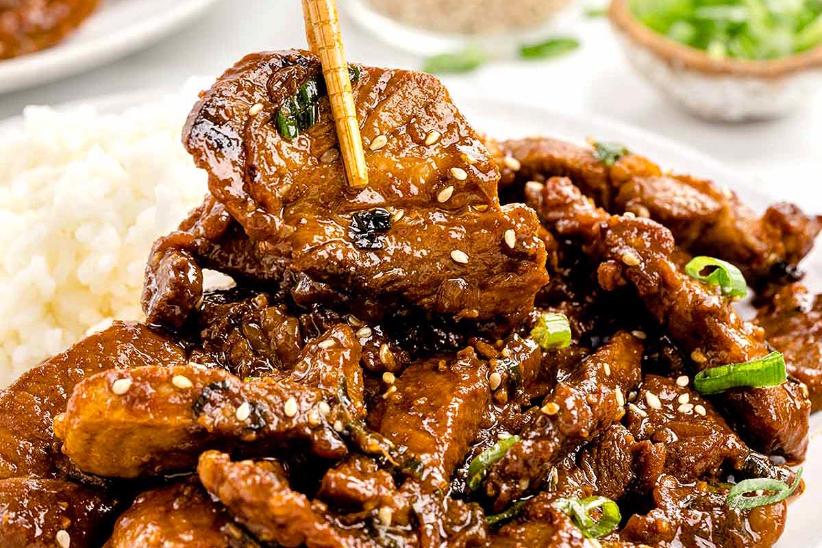 Korean BBQ pork. 