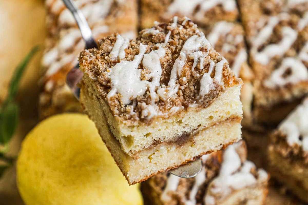 Lemon Curd Coffee Cake. 