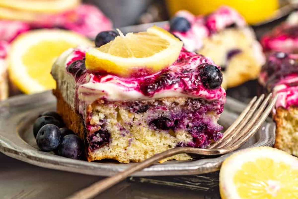 Lemon Blueberry Sheet Cake