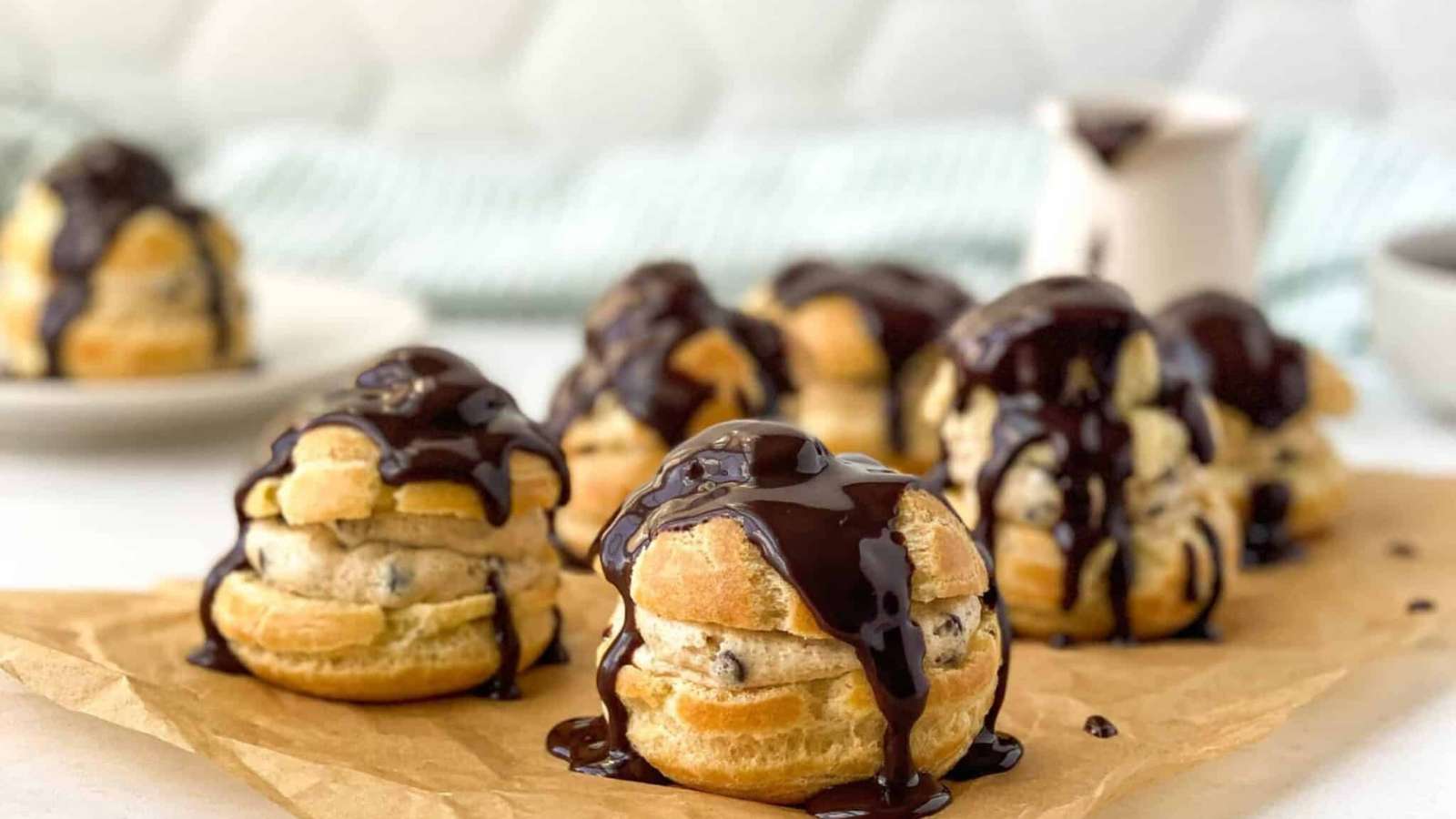 Cookie Dough Cream Puffs recipe by Live to Sweet.