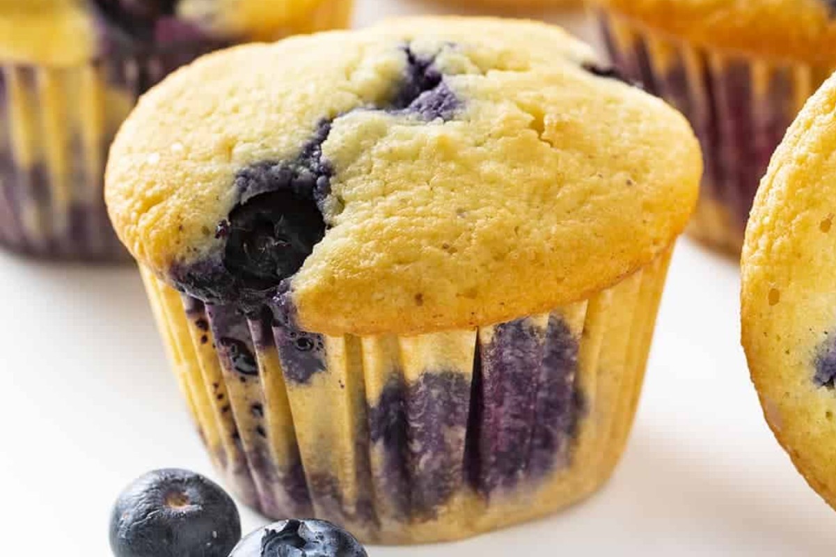 Low Carb Keto Blueberry Muffins With Almond Flour