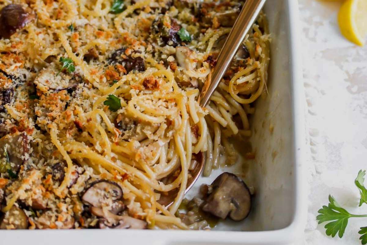 Mushroom And Leek Tetrazzini. 