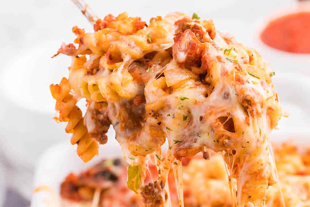 Meatzza Casserole. 