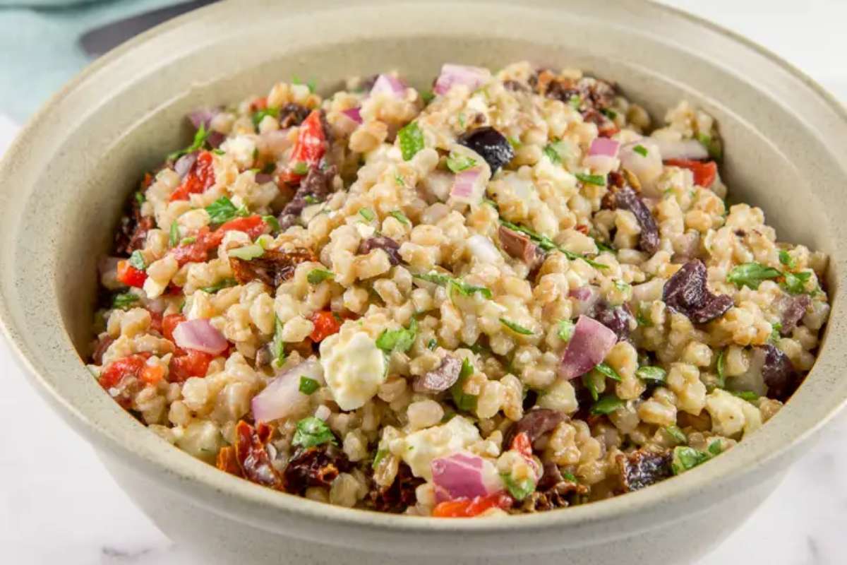 Mediterranean Farro Salad.