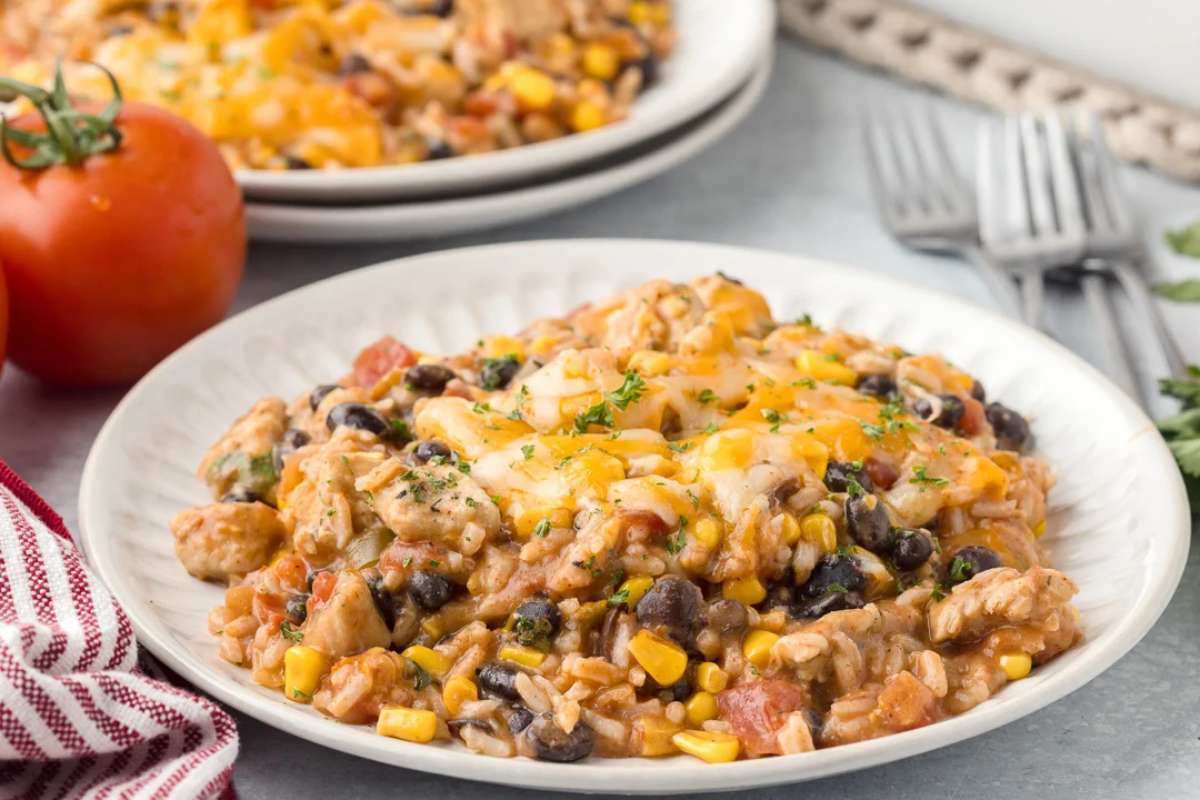 Mexican Chicken & Rice Casserole.