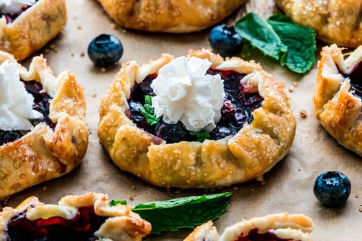 Mini Blueberry Galettes. 