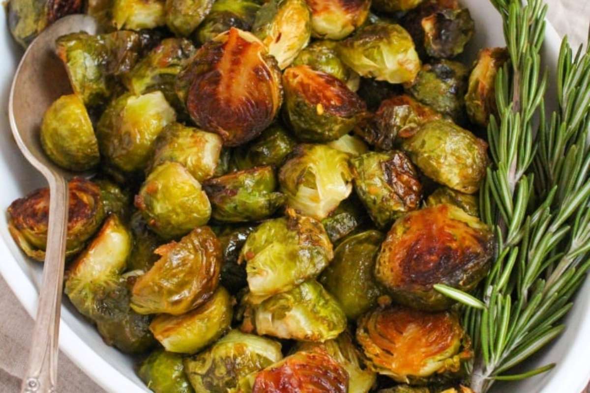 Miso & Honey Roasted Brussels Sprouts. 