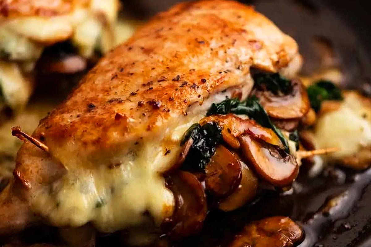 Mushroom-Stuffed Chicken Breast. 