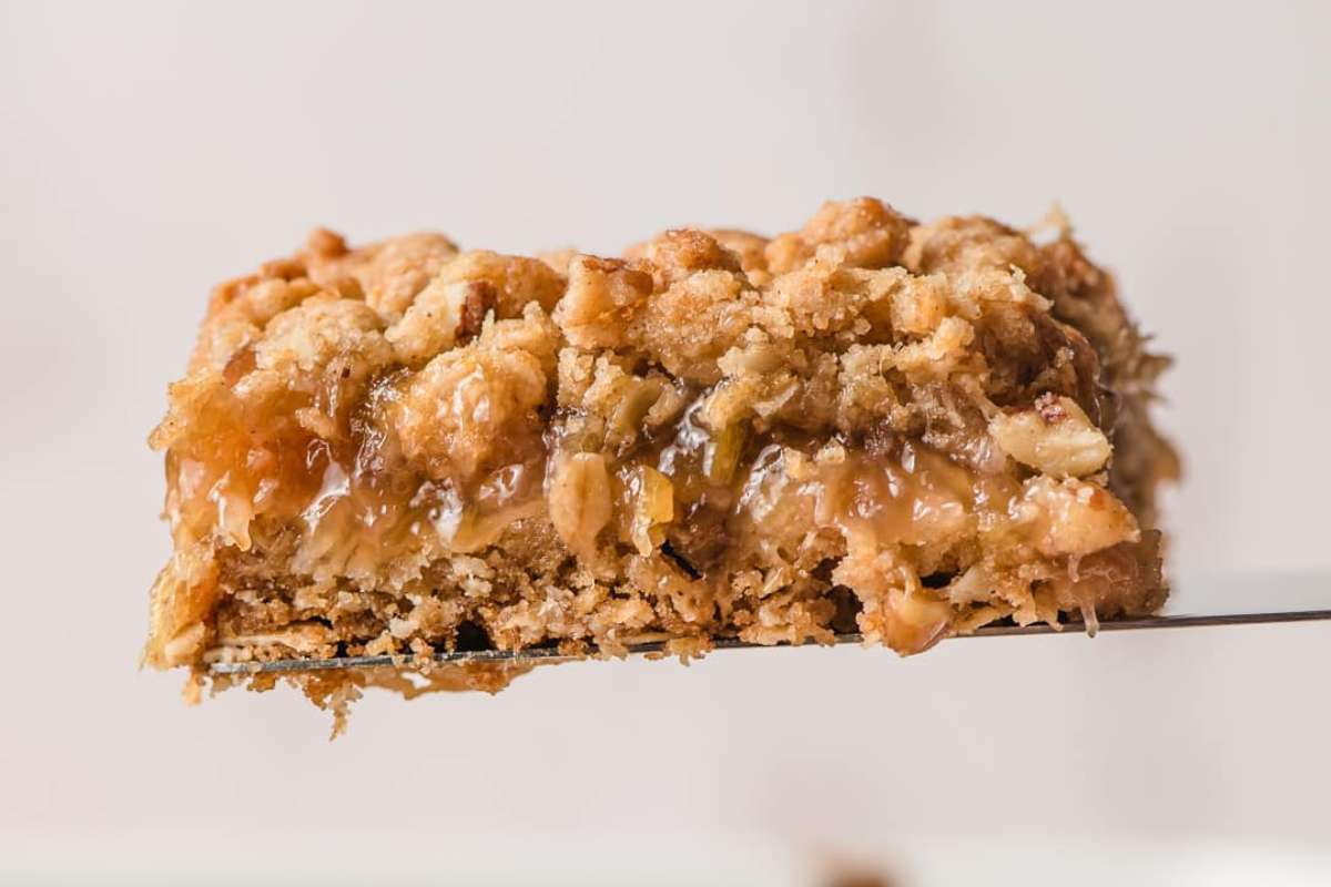 Oatmeal Rhubarb Bars.