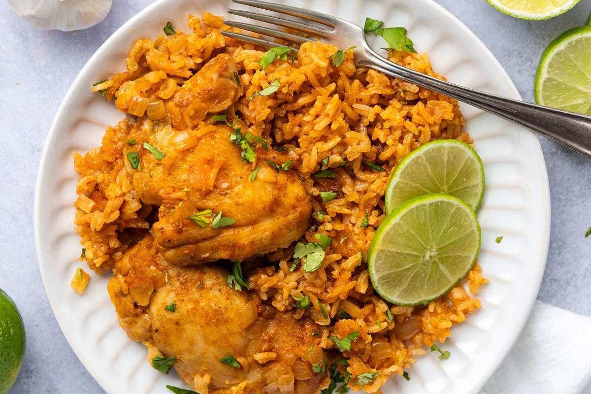 One Pot Coconut Lime Curry Chicken And Rice Recipe.