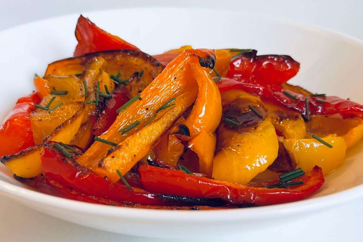 Oven Roasted Bell Peppers Recipe.