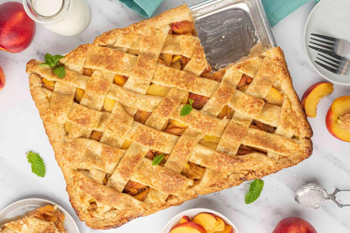 Peach Slab Pie.