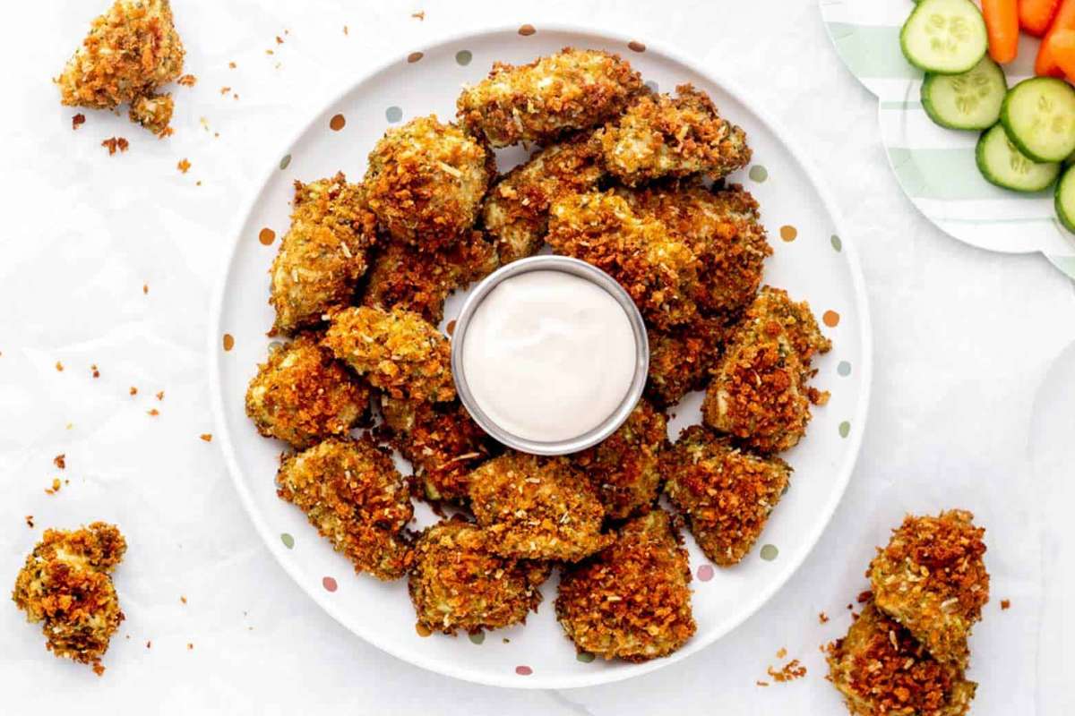 Pesto Chicken Bites {Air Fryer Or Oven}. 
