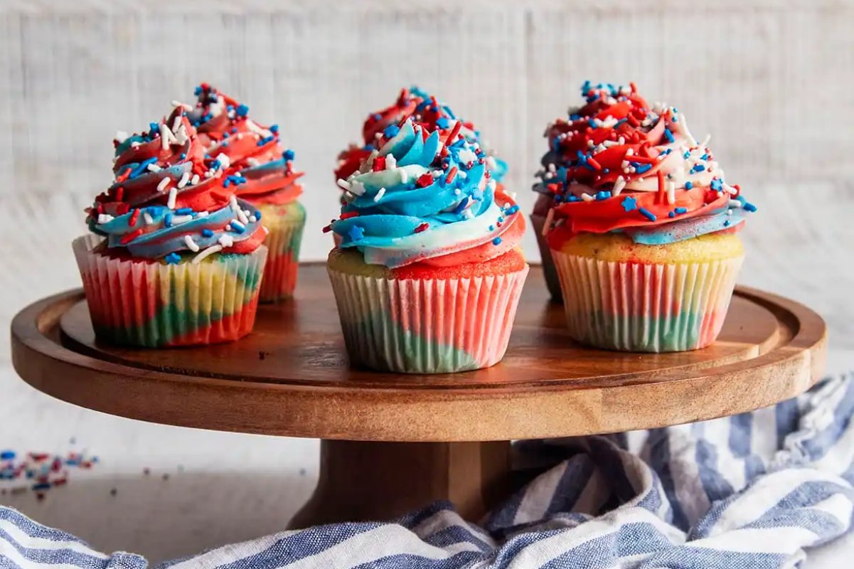 Red White And Blue Cupcakes