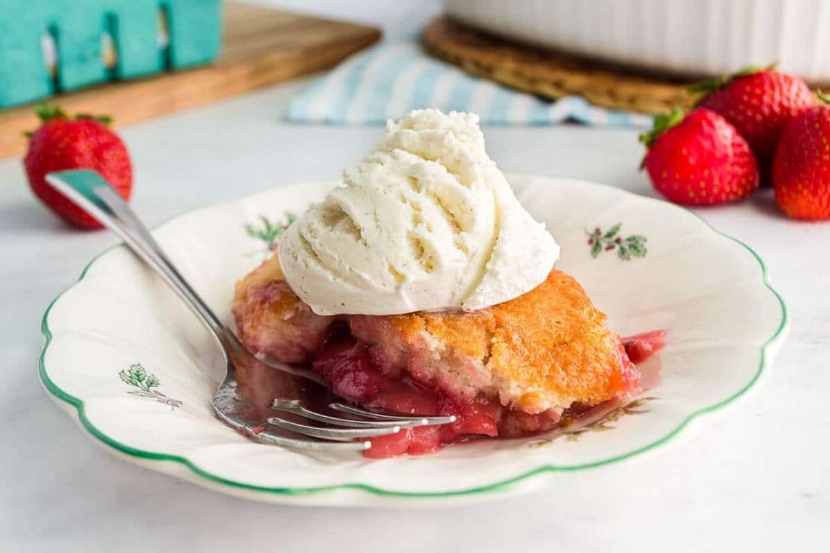 Simple Strawberry Cobbler Recipe.