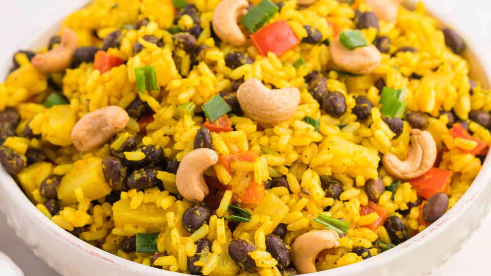Jamaican Curried Rice recipe by Simply Stacie.
