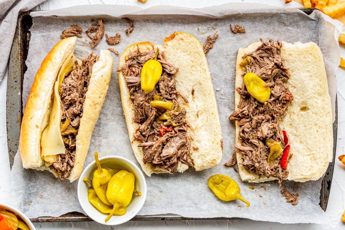 Slow Cooker Italian Beef Sandwiches