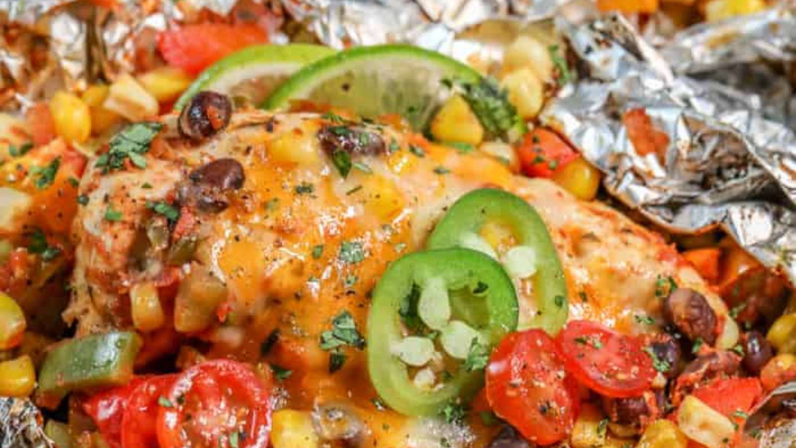 Santa Fe Chicken Foil Packets recipe by Spend With Pennies.