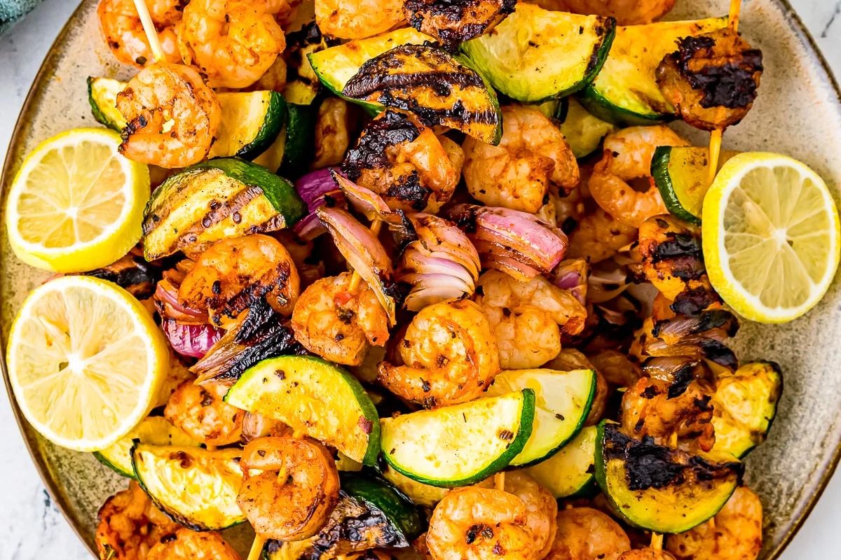 Spicy Marinated Grilled Shrimp Skewers