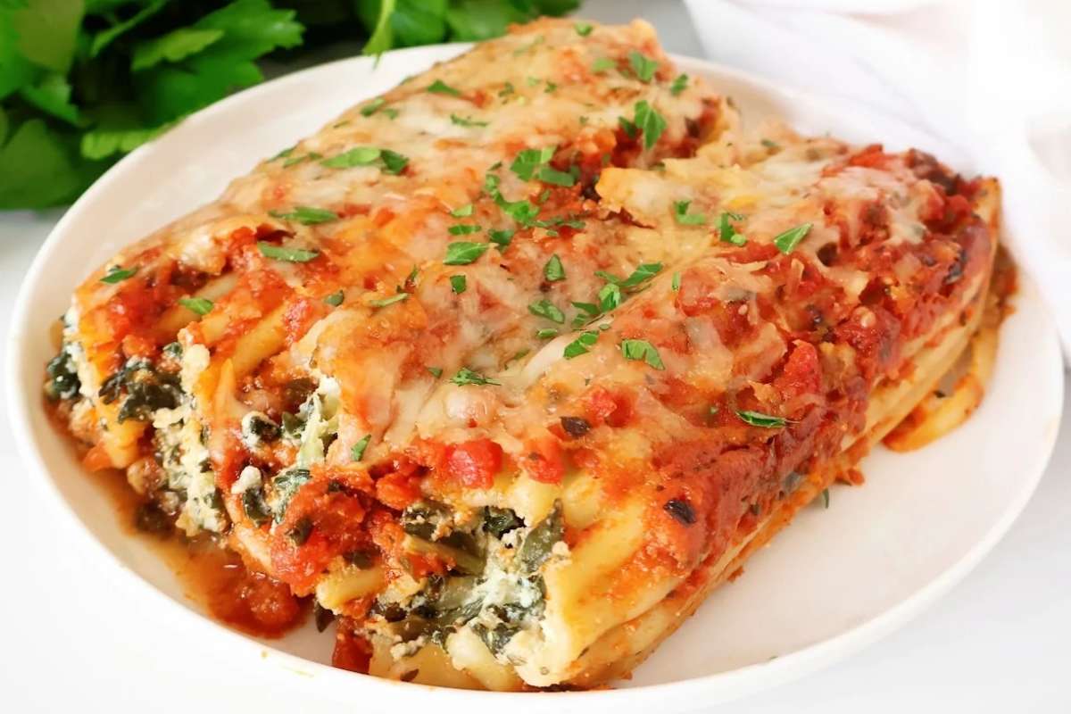 Spinach Manicotti.