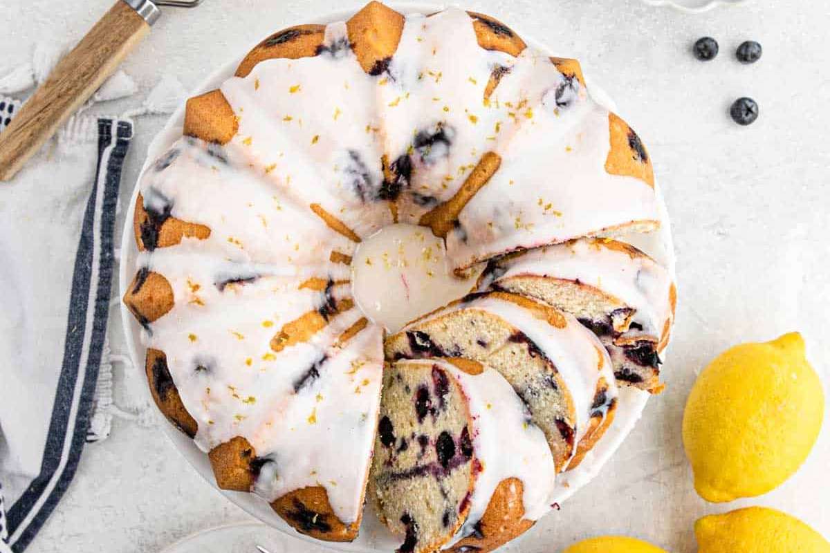 Sweet Tangy Lemon Blueberry Pound Cake Recipe 1