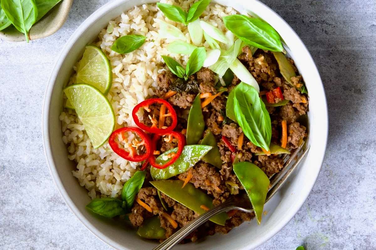 Thai Basil Beef Recipe.