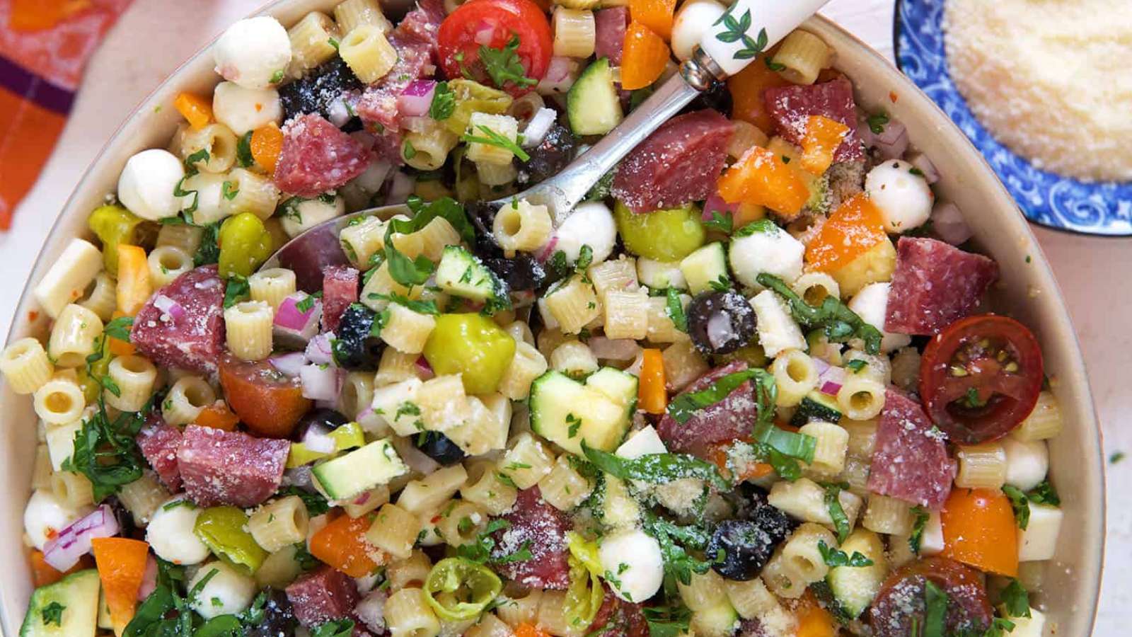 Zesty Italian Pasta Salad recipe by The Suburban Soapbox.