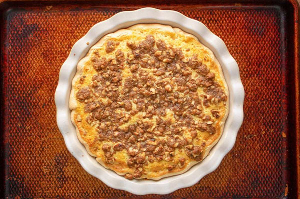 The Best Buttermilk Pie With Streusel Topping. 