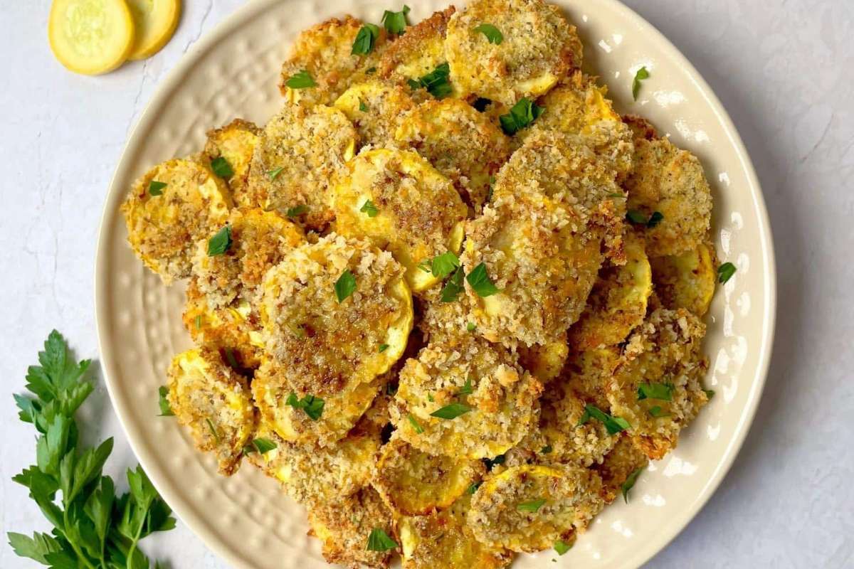Vegan Air Fryer Squash. 