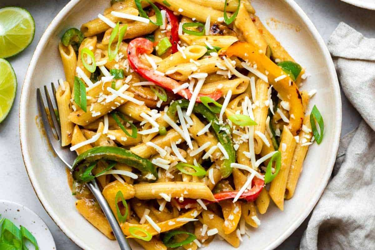 Vegetarian Rasta Pasta (Easy Vegan Recipe). 