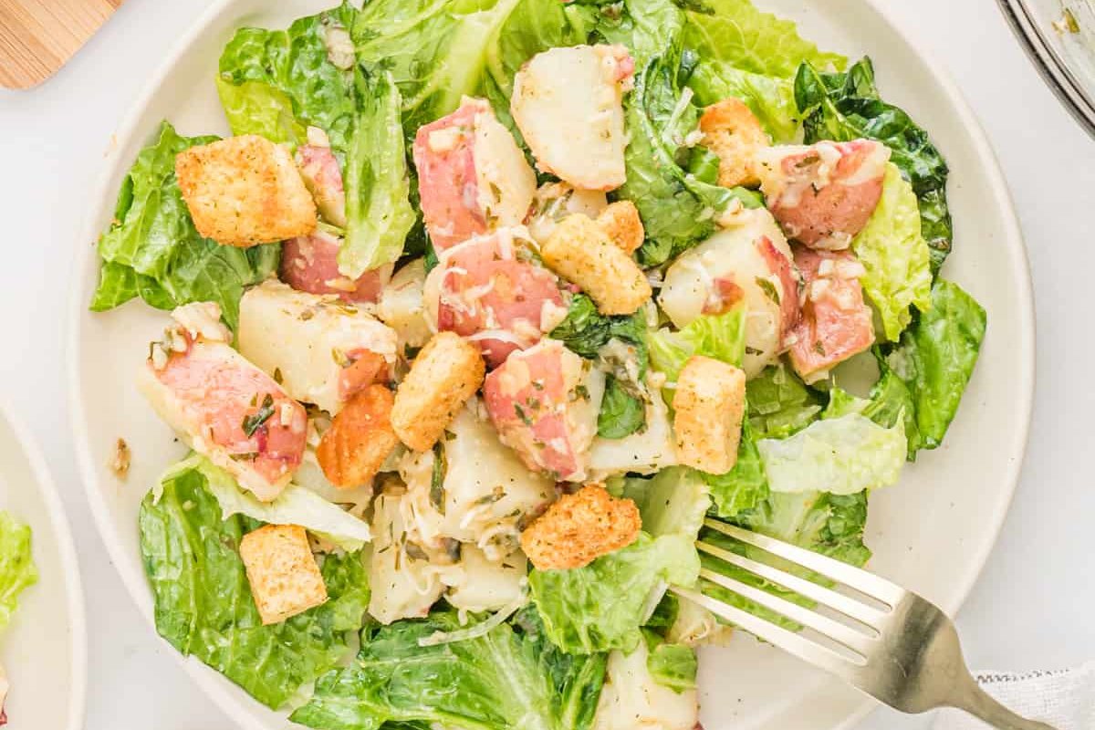Warm Caesar Potato Salad