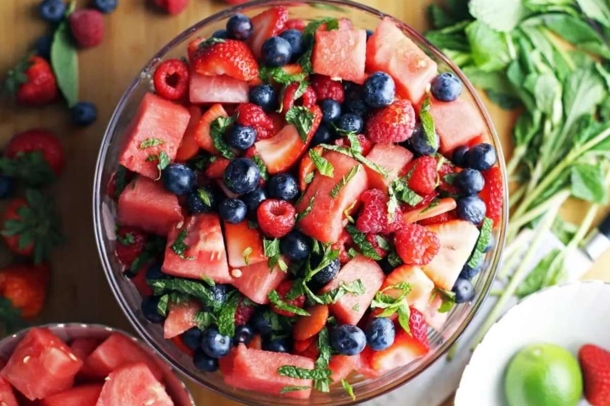 Watermelon Berry Summer Salad.