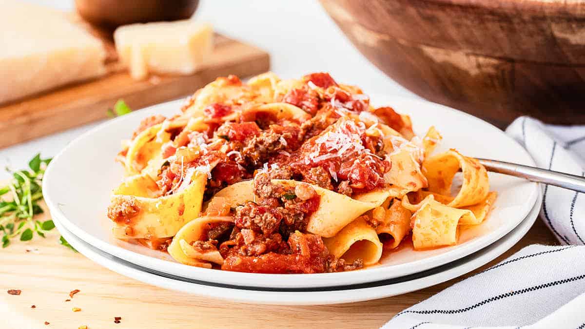 Bolognese recipe by Cheerful Cook.