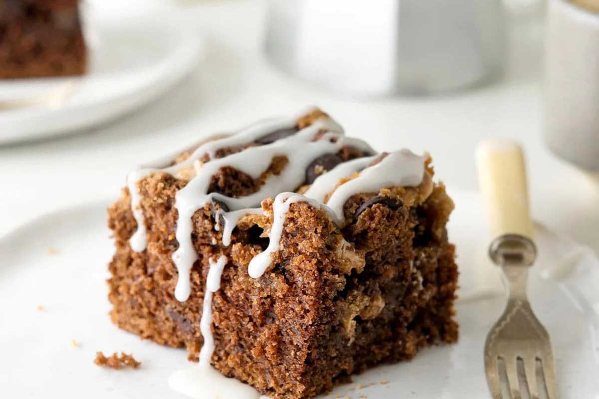 glazed chocolate crumb cake