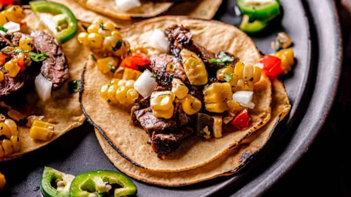 Marinated Skirt Steak Street Tacos.
