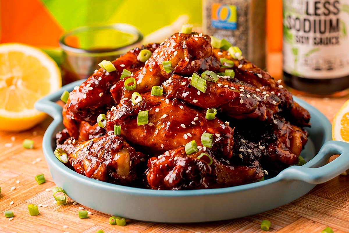 Grilled Korean BBQ Chicken Wings.