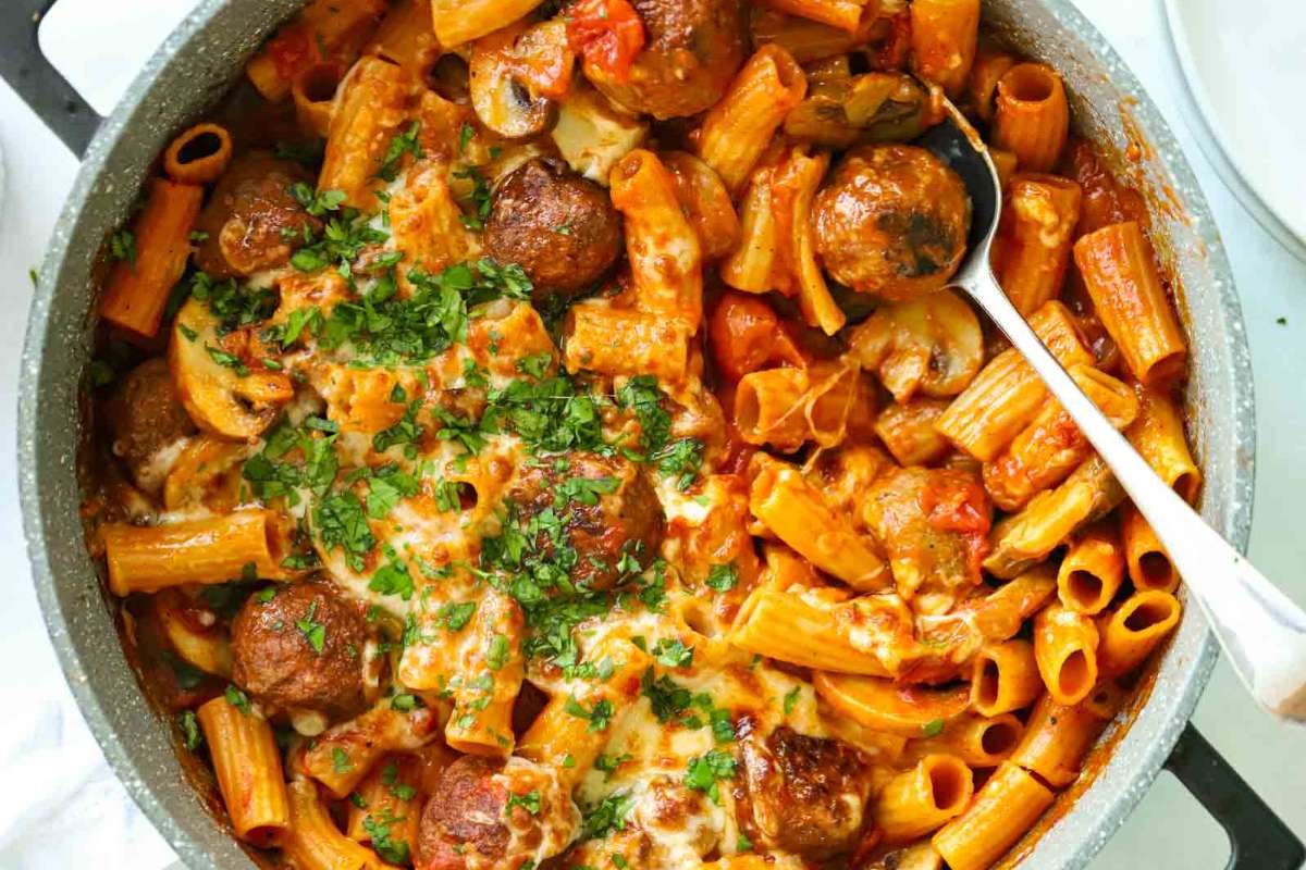 meatball pasta bake