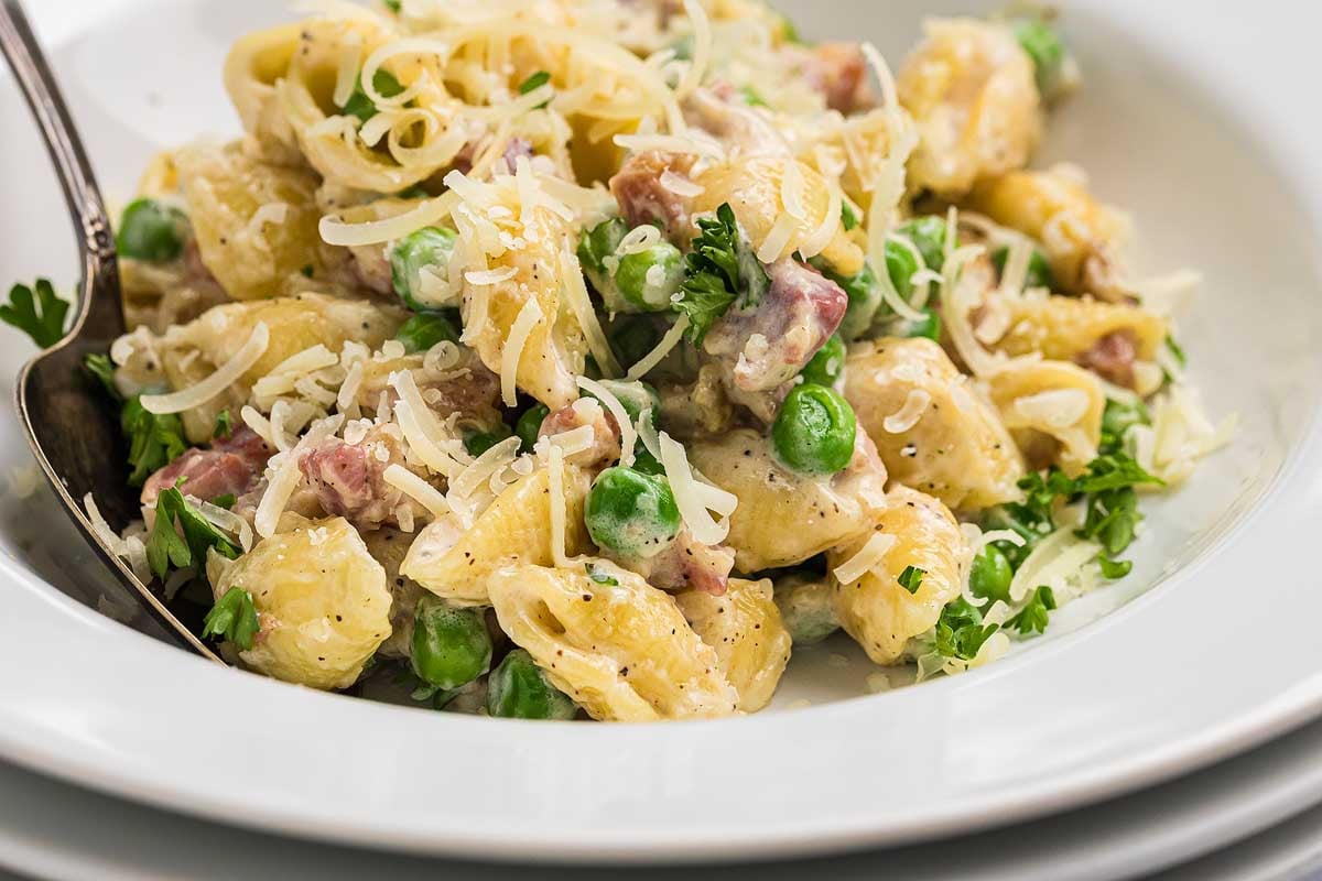 Pancetta Pea Pasta.