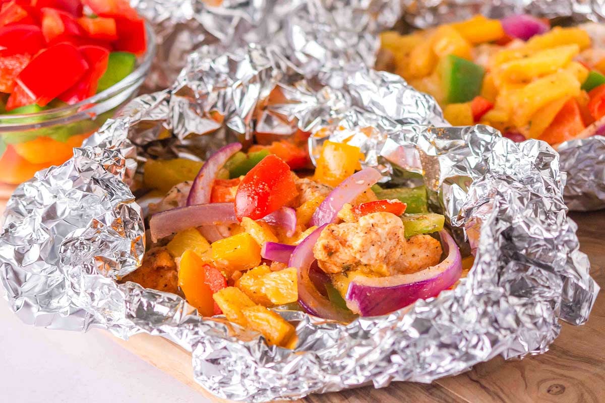 Pineapple BBQ Chicken Foil Packs.