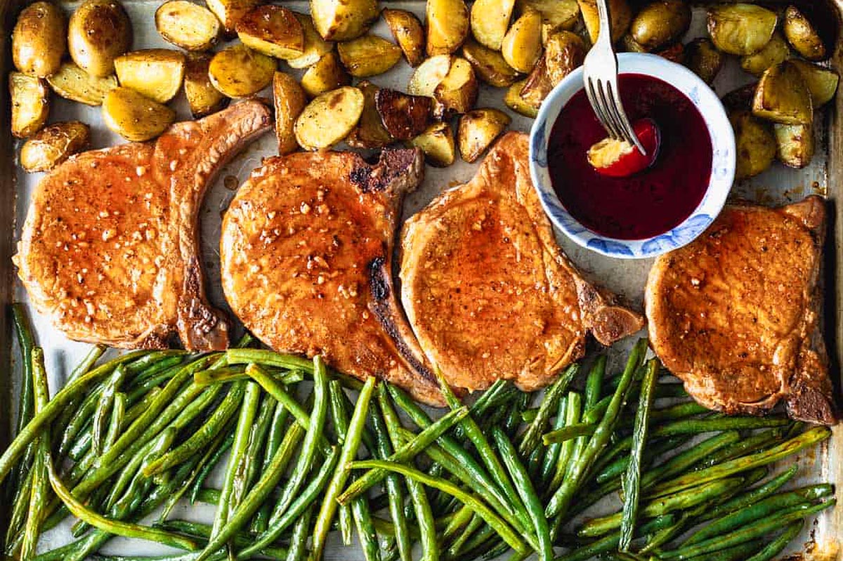 Sheet Pan Pork Chops. 