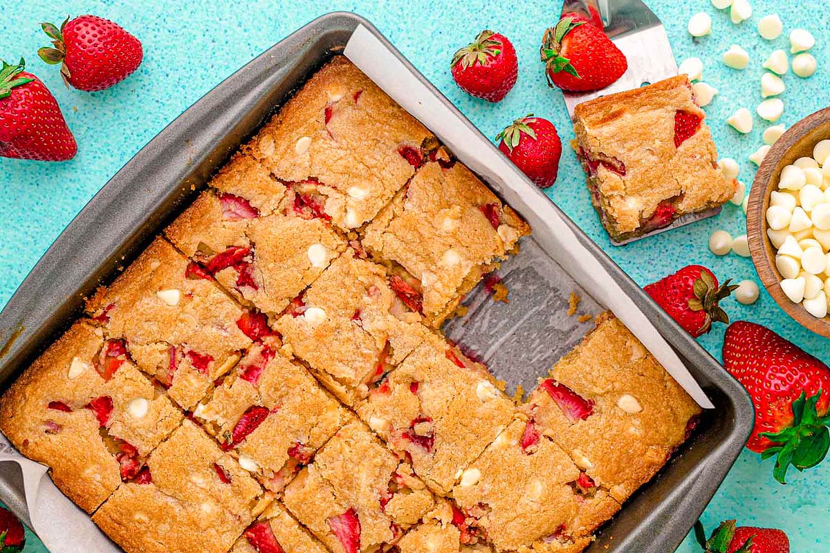 Strawberry Blondies. 
